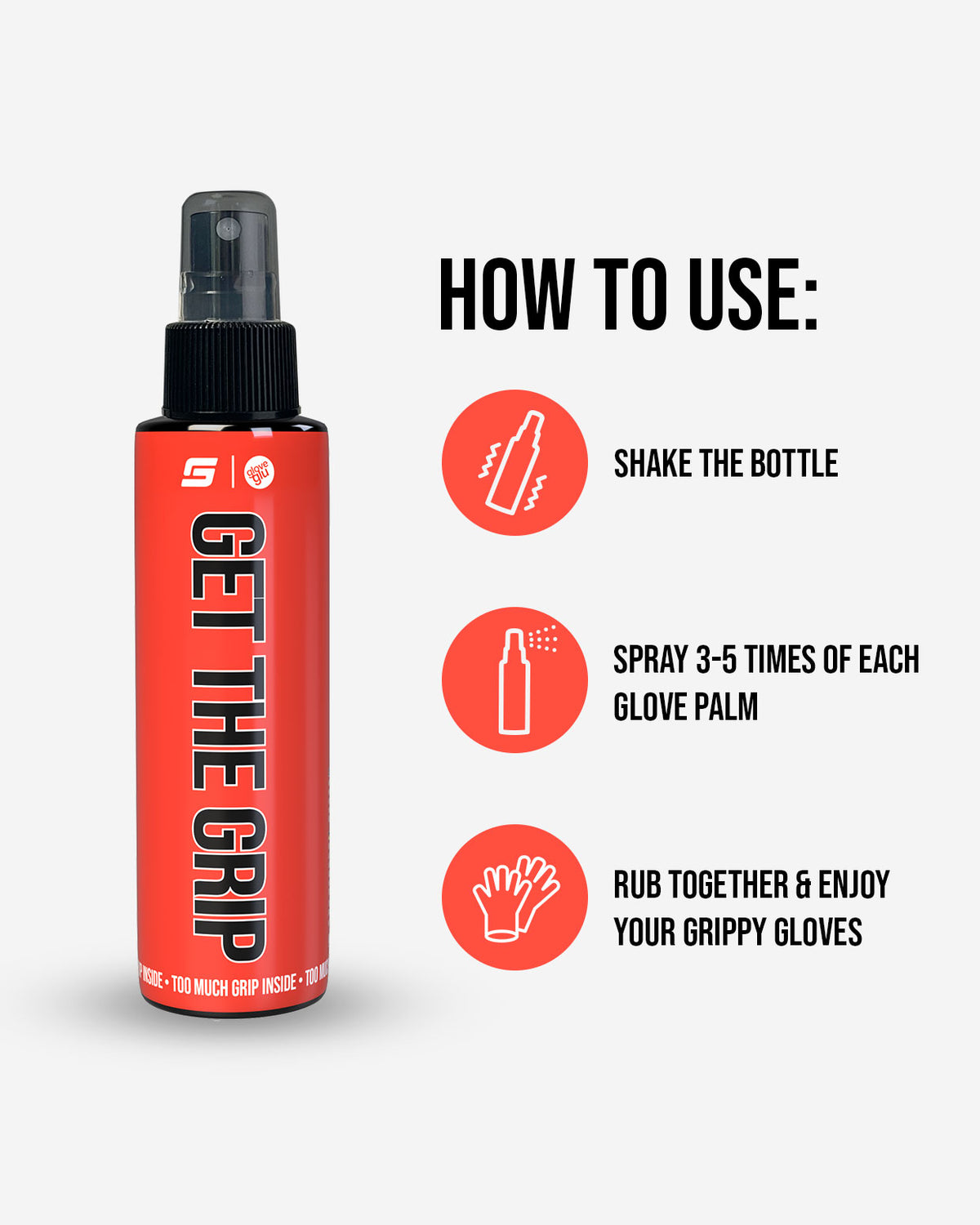 Glove grip spray Goalkeeper glove spray Get The Grip from Gripmode