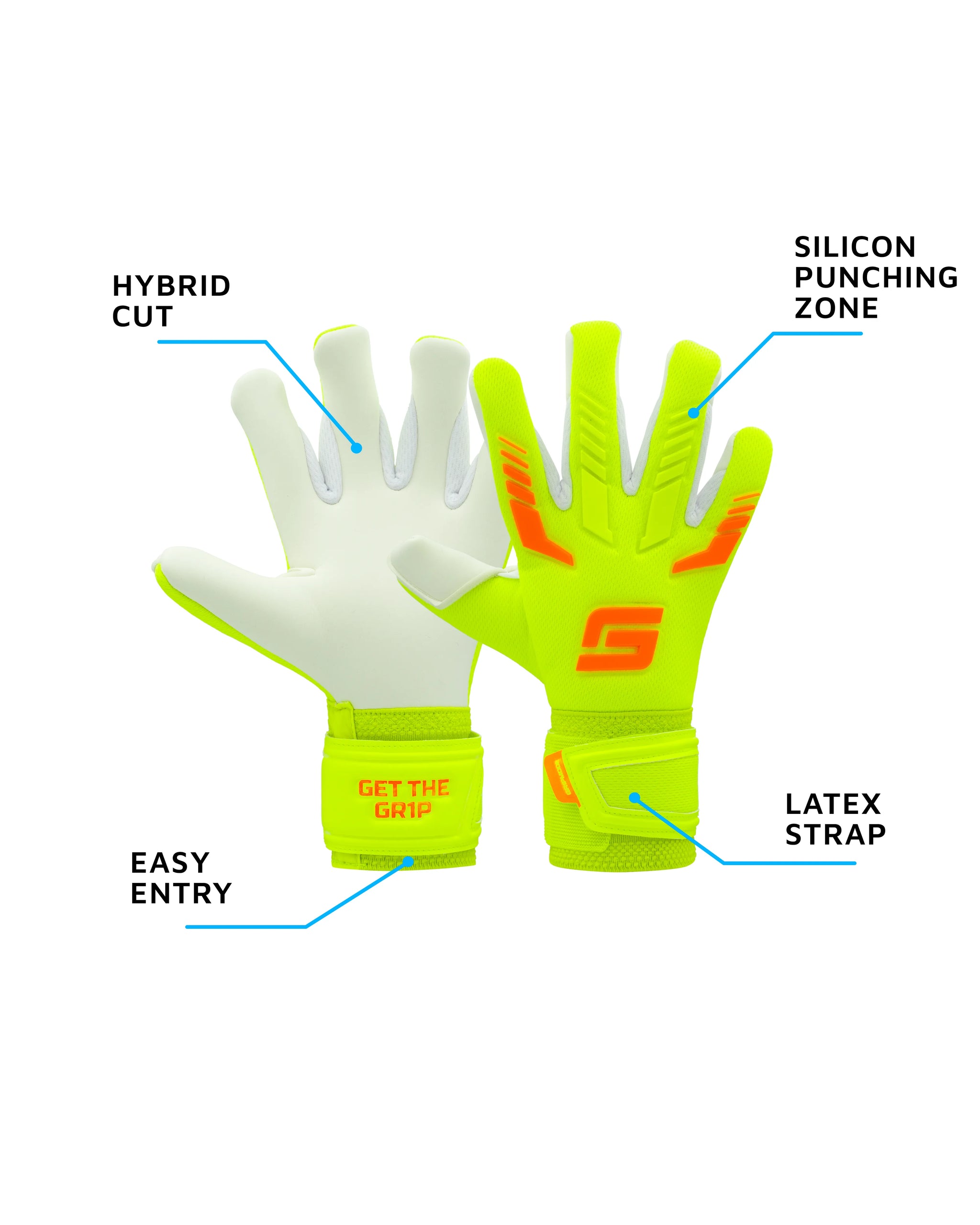 Gants Gardien De But Enfant - Taille 7 - Vert - Latex Adhérent - Support Poignet - Pour Football