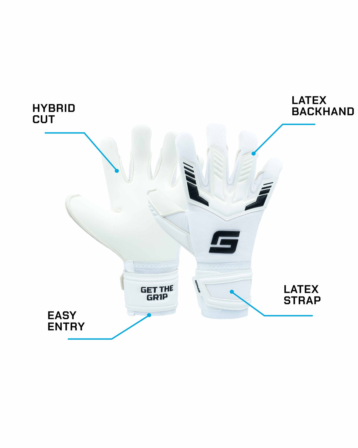 Grip Specs Profi Torwarthandschuhe Goalkeeper Gloves für Erwachsene von Gripmode Classic Hybrid 2.0 4mm Pro Latex 