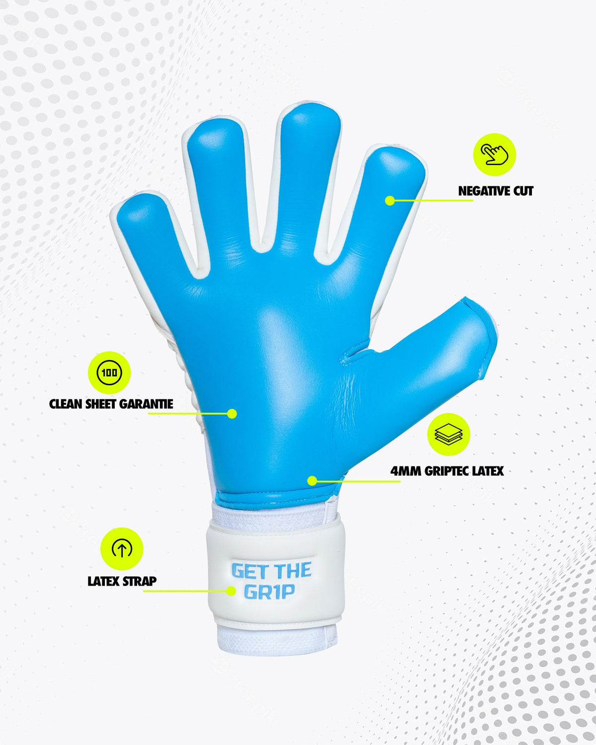 Gripmode Goalkeeper gloves 4mm grip Classic Fly Negative Cut 