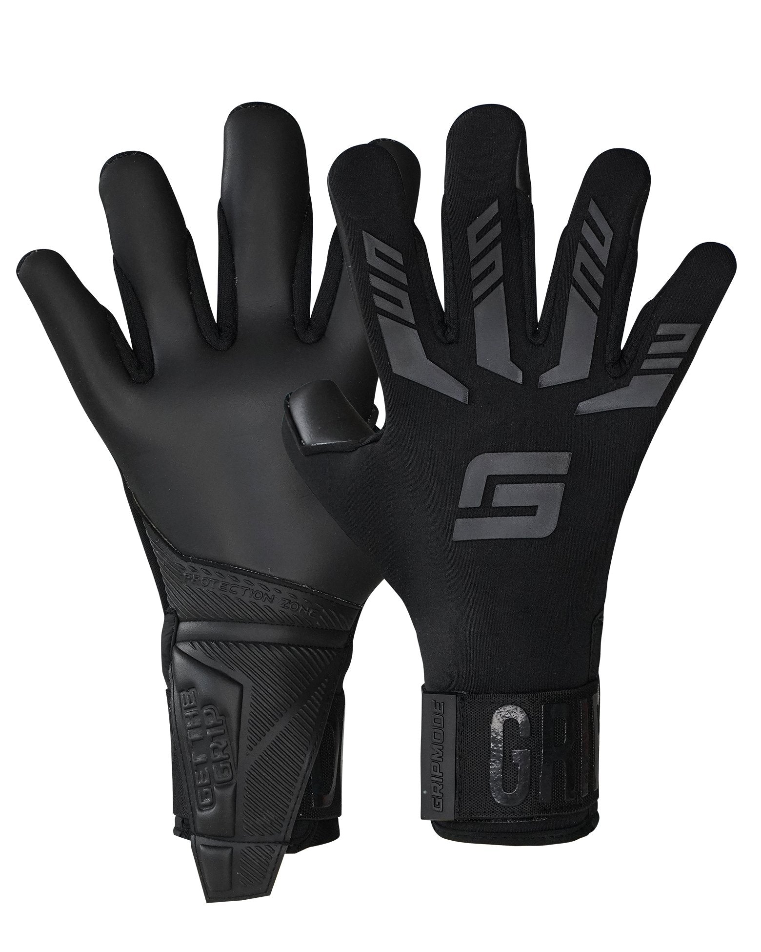 Gripmode Goalkeeper Gloves Blackout Hybrid 